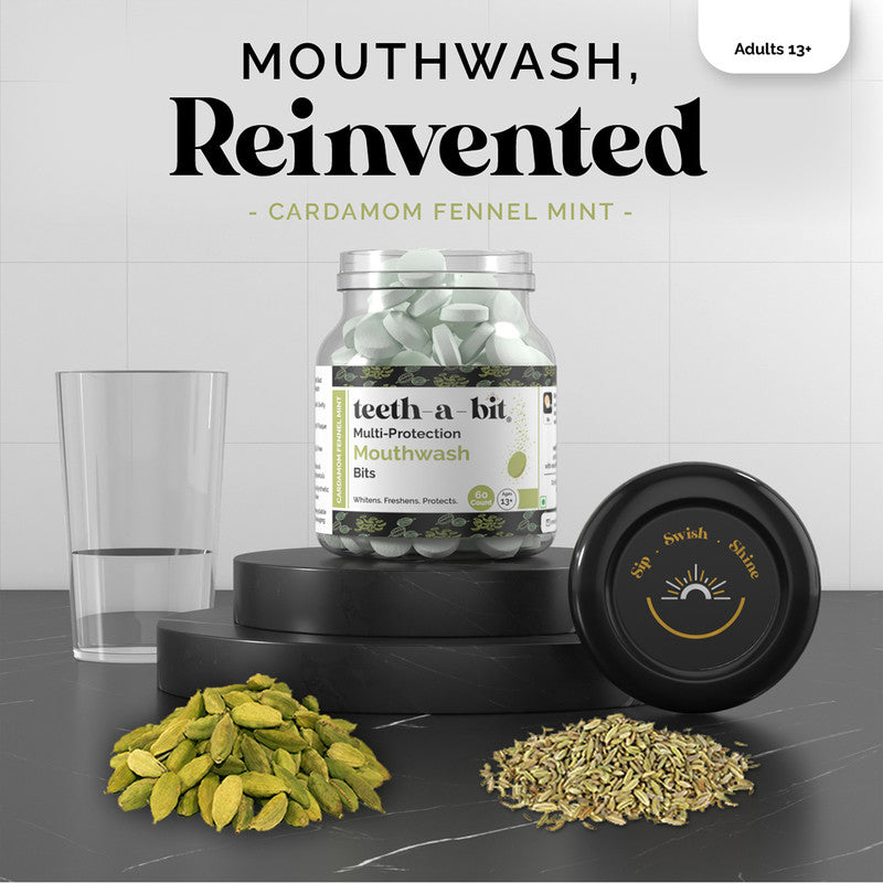 Mint Mouthwash Tablets | Cardamom Fennel | 60 Tabs