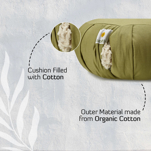 Cotton Meditation Cushion | Zafu Crescent Cushion | Multicolour