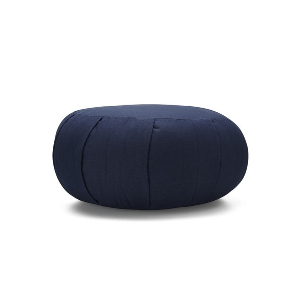 Cotton Meditation Cushion | Zafu Cushion | Round | Navy Blue