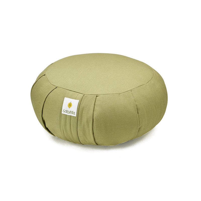 Cotton Meditation Cushion | Zafu Cushion | Round | Sage Green