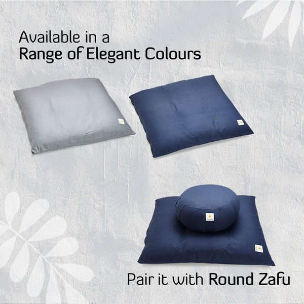 Cotton Meditation Cushion | Zabuton Cushion | Navy Blue