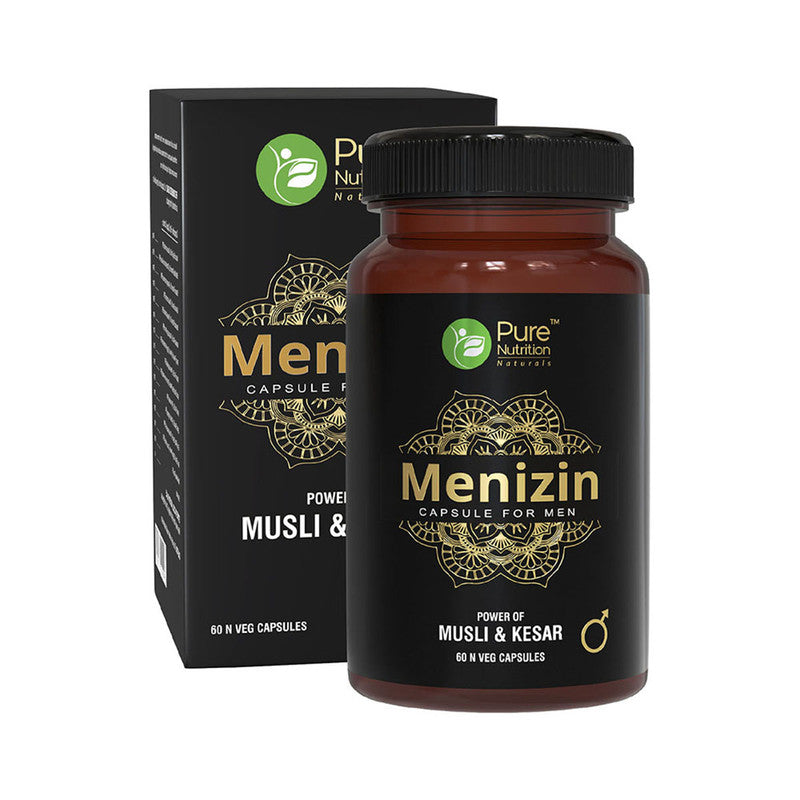 Menizin Capsules | Vitality Supplement for Men | Improves Strength and Stamina | 60 Veg Capsules
