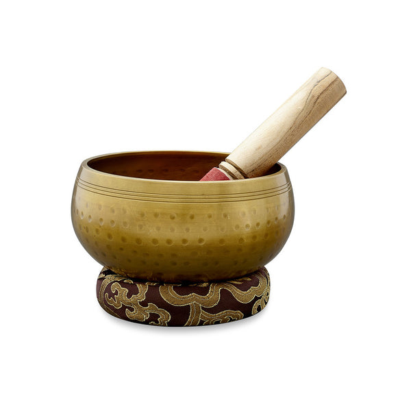 Hand Hammered Singing Bowl with Cushion & Wooden Mallet | Sound Healing Essentials