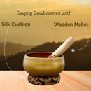 Hand Hammered Singing Bowl with Cushion & Wooden Mallet | Sound Healing Essentials