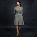 Kala Cotton Slit Dress | Natural Dyed | Charcoal Grey