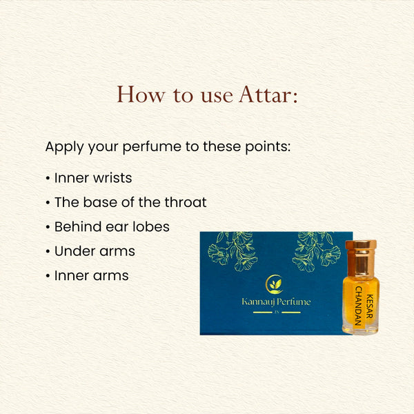 Attar Perfume | Kesar Chandan | Saffron & Sandalwood | 6 ml