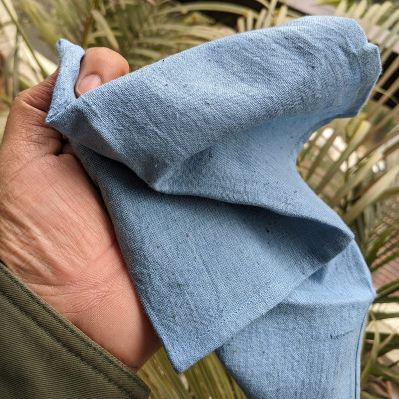 Organic Cotton Handkerchief | Natural Dyed | Indigo Blue