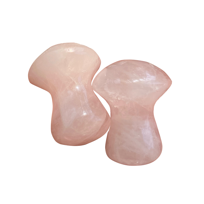 Rose Quartz Mushroom Gua Sha | Stress and Anxiety