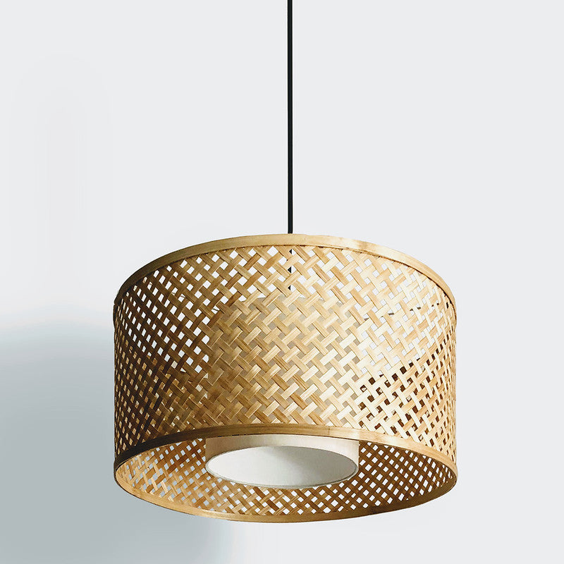 Bamboo Fabric Ceiling Lamp