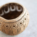 Eco Friendly Handcrafted Brown Coconut Shell Candle Holder