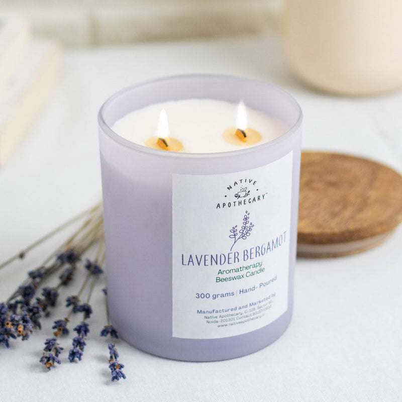 Beeswax Scented Candle | Lavender Bergamot | 300 g