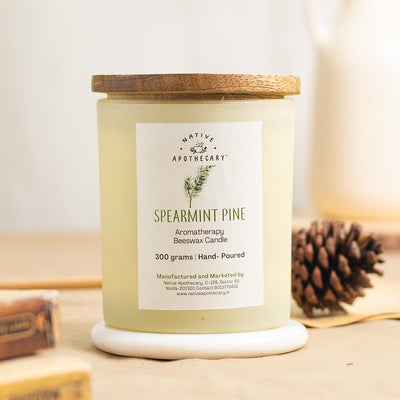 Beeswax Scented Candle | Spearmint Pine | 300 g