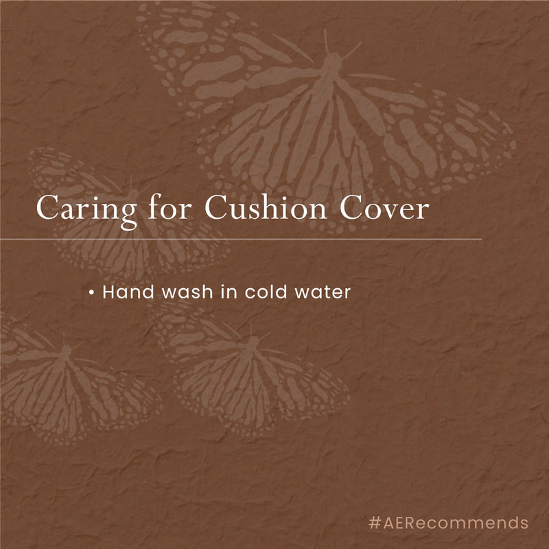 Cotton Cushion Cover | Ecru & Indigo | 40 x 60 cm
