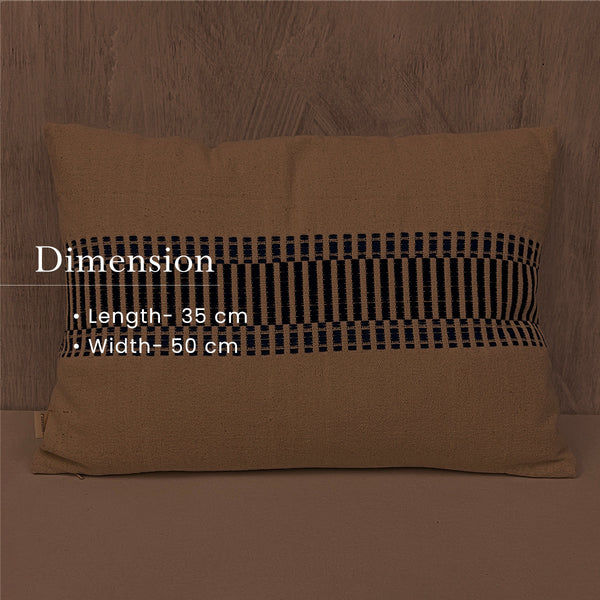 Cotton Cushion Cover | Ecru & Indigo | 35 x 50 cm