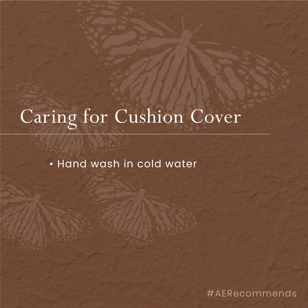 Cotton Cushion Cover | Ecru & Black | 45 x 45 cm