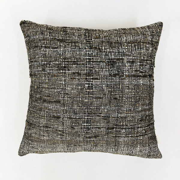 Cotton Silk Cushion Cover | Natural Black | 45 x 45 cm