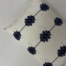 Cotton Cushion Cover | Ivory & Blue | 30 x 40 cm