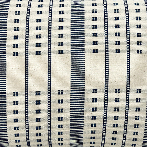 Cotton Cushion Cover | Ivory & Blue | 35 x 50 cm