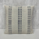 Cotton Cushion Cover | Ivory & Blue | 45 x 45 cm