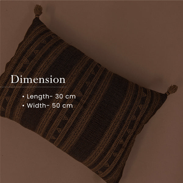 Cotton Cushion Cover | Black | 30 x 50 cm