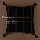 Cotton Cushion Cover | Black | 45 x 45 cm