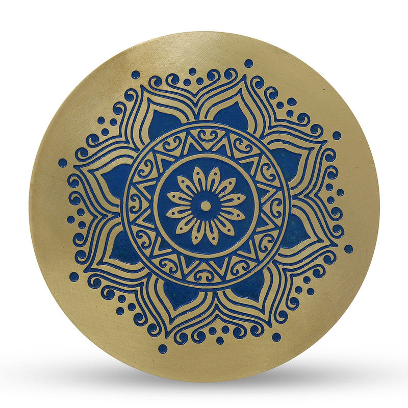 Brass Coaster | Set Of 2 | Blue