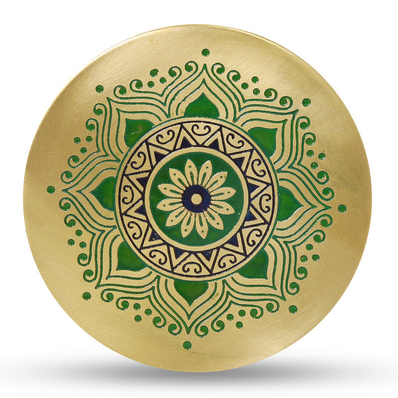 Brass Coaster | Set of 2 | Green