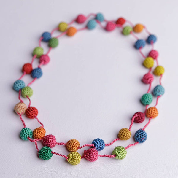 Crochet Beaded Neckpiece | Multicolour