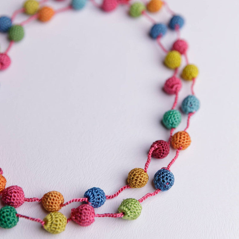 Crochet Beaded Neckpiece | Multicolour