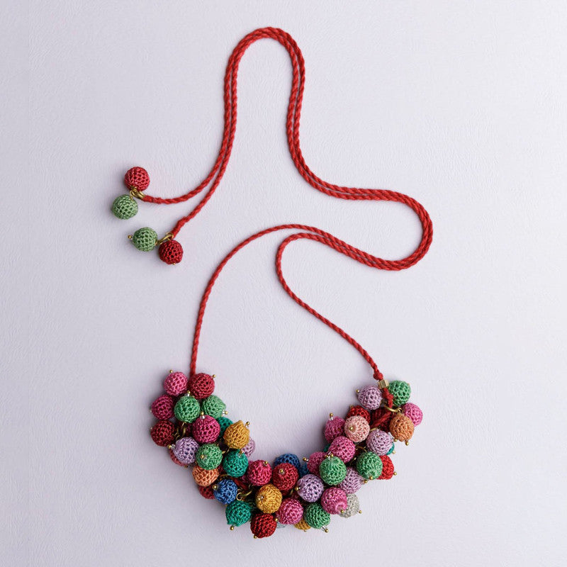 Brass & Cotton Thread Necklace.