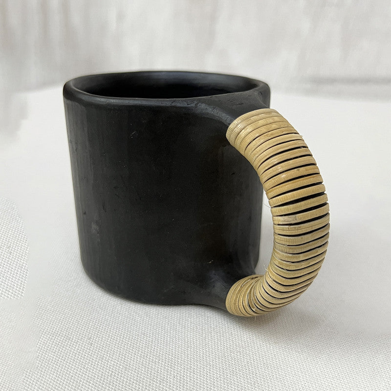 Black Stone Pottery Mug