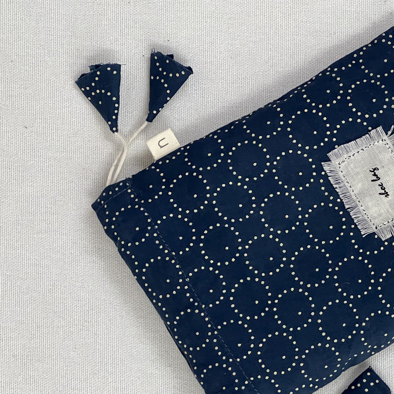 Cotton Shoe Bag | Blue | Set of 2