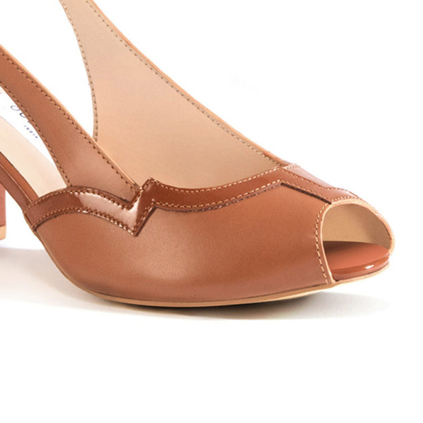 Women Block Heels Sandals | Ethically Sourced Leather | Tan