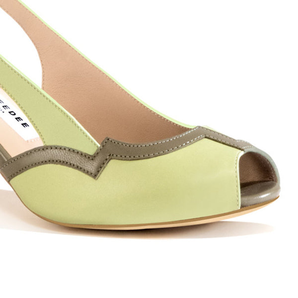 Stiletto Heels for Women | Ethically Sourced Leather | Sage Green & Olive