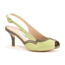 Stiletto Heels for Women | Ethically Sourced Leather | Sage Green & Olive