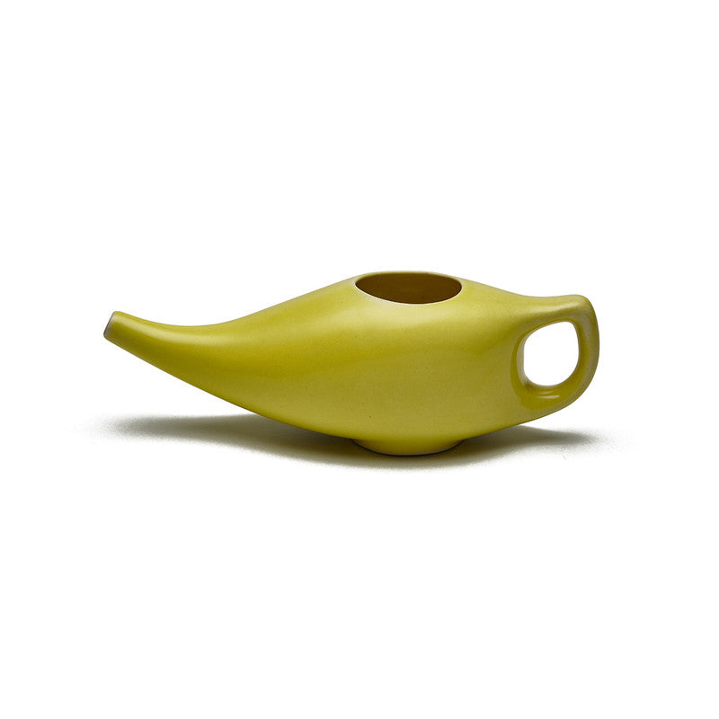 Ceramic Jal Neti Pot | Yoga Accessories | Lemon Yellow | 185 ml