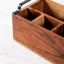 Wooden Cutlery Holder | Acacia Wood | Brown