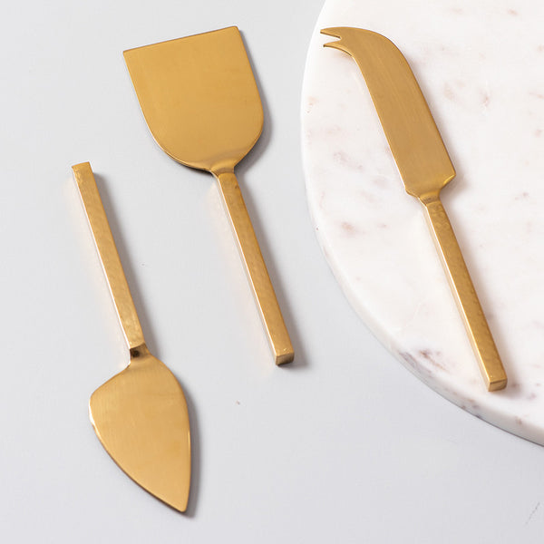 Stainless Steel Knife Set | Gold | Set of 3