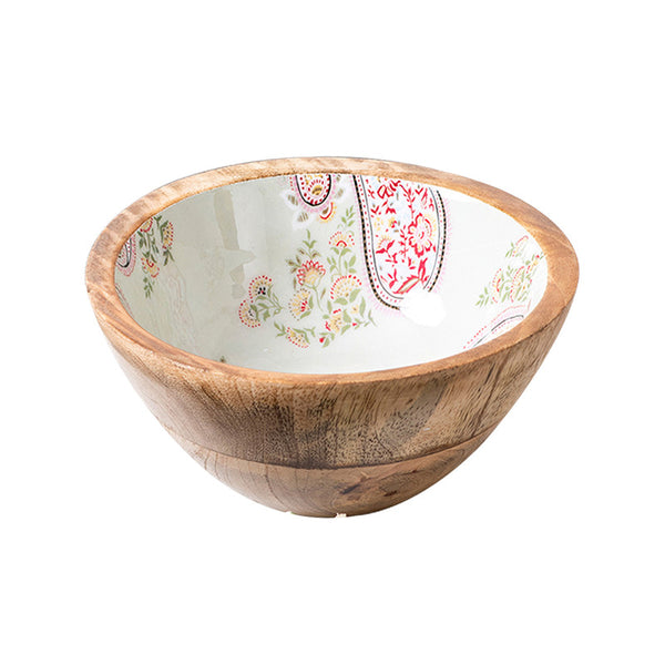 Wooden Serving Bowl | Mango Wood | Green | Set of 4