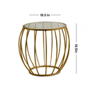 Iron & Glass Side Table | Gold