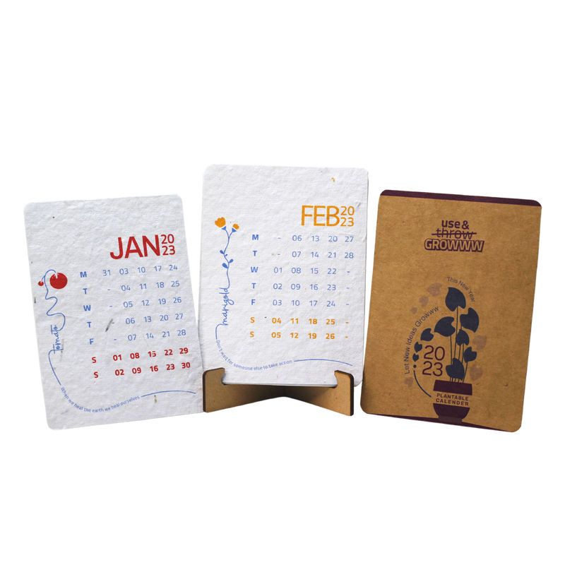 Stationary Kit | Seed Pens | Diary | Calendar 2023 | Cork Organiser | Set of 4