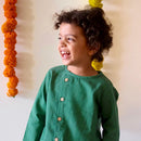 Cotton Kurta for Kids | Traditional Ethnic Wear | Solid Pattern Kurta with White Pyjama | Green