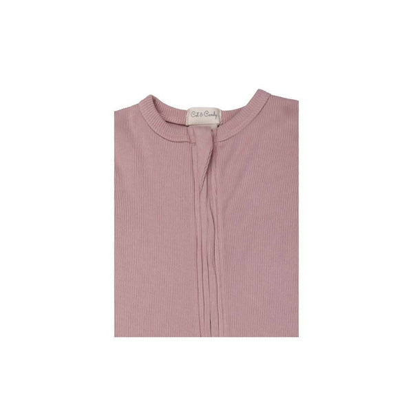 Organic Cotton Zipsuit for Baby | Pink.