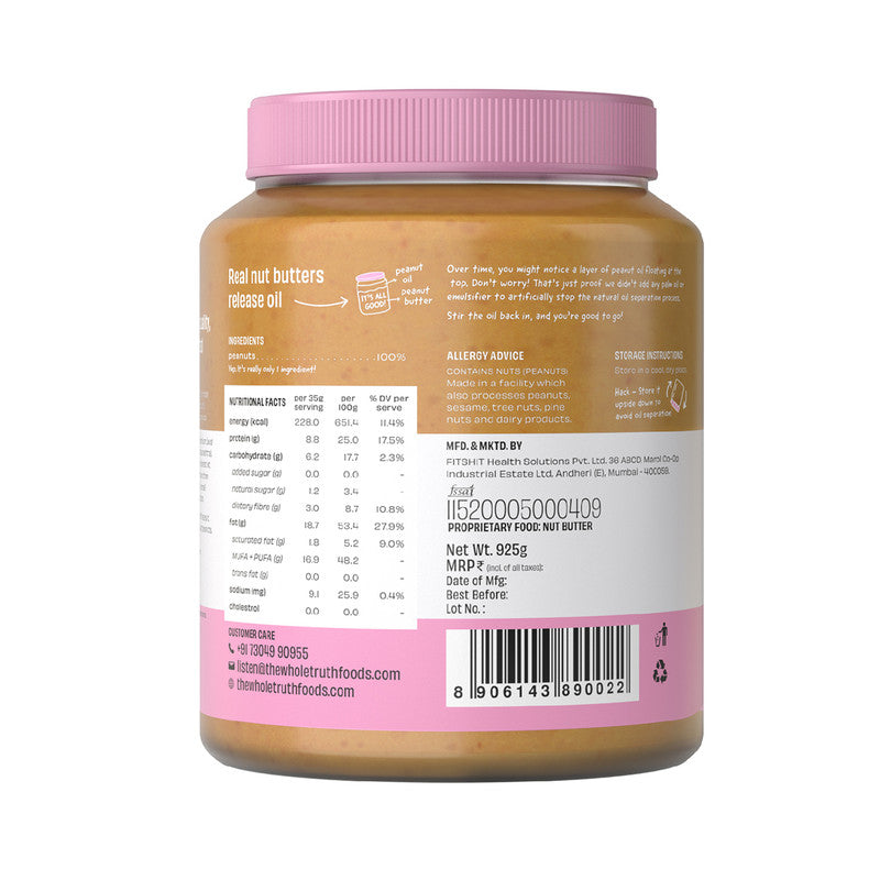 Peanut Butter | Vegan Unsweetened | Creamy | 925 g