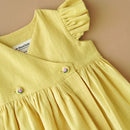 Organic Cotton Wrap Dress | Yellow