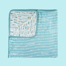 Organic Cotton Baby Bedding Set | Blue | Pack of 6