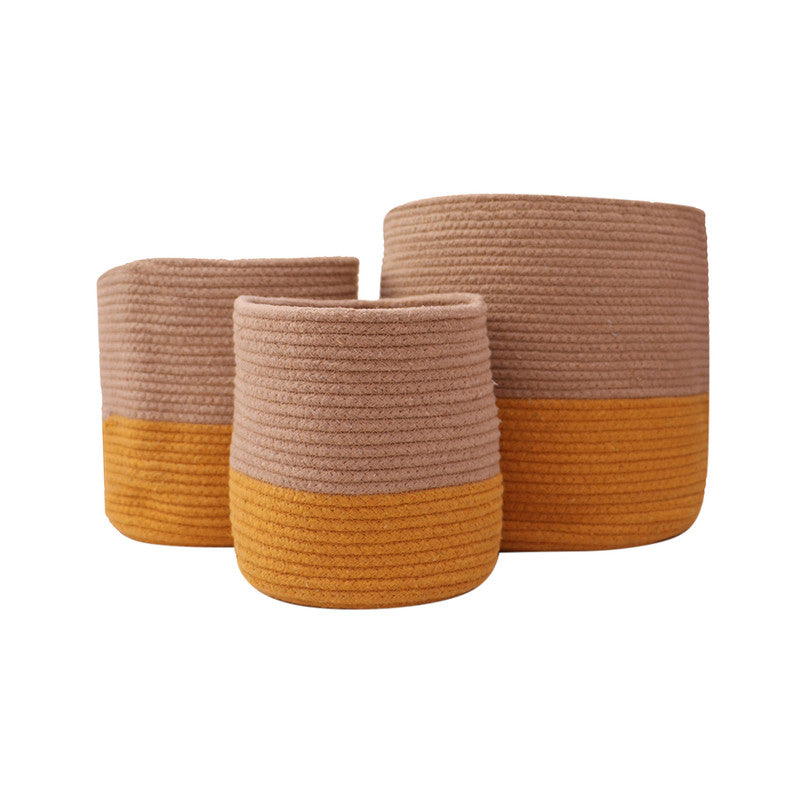 Jute Basket | Dual Tone | Yellow