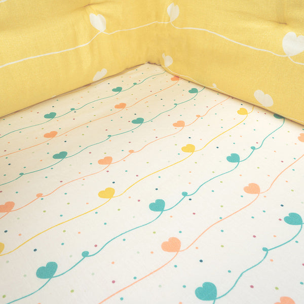 Organic Cotton Baby Cot Sheet | Fitted | Yellow