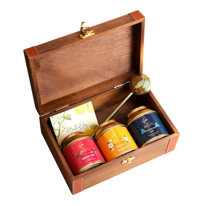 Tea Wooden Gift Box | | Perfect Gift for all Occasions | Set of 3