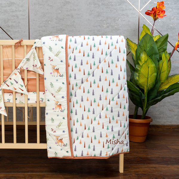 Organic Cotton Cozy Baby Quilt | Brown